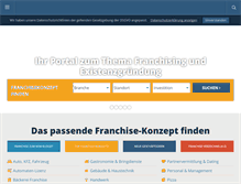 Tablet Screenshot of franchisedirekt.com